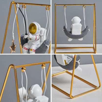 Astronaut Riding a Swing