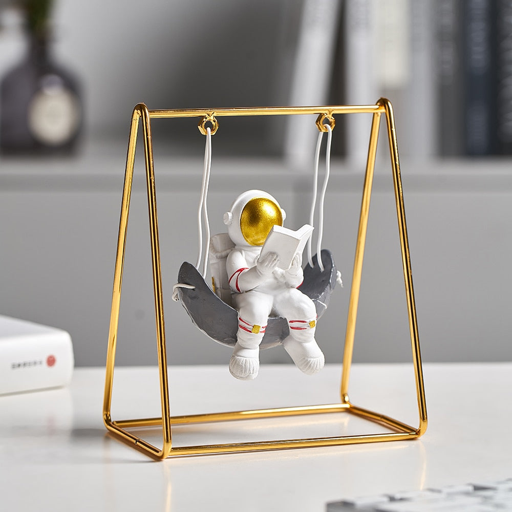 Astronaut Riding a Swing