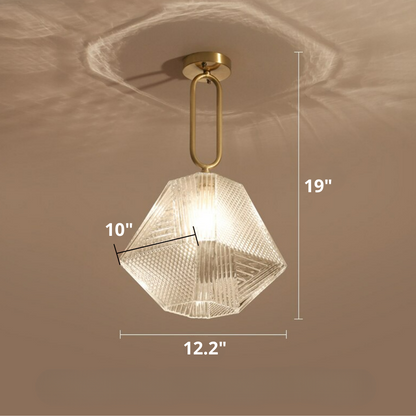 Miravique Glass Crystal Ceiling Light