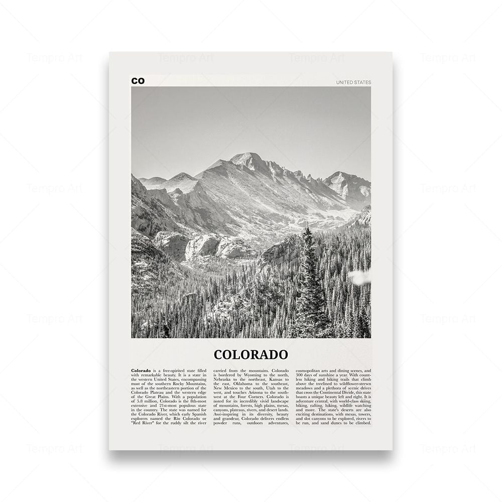 Monochrome Landscape Travel Poster