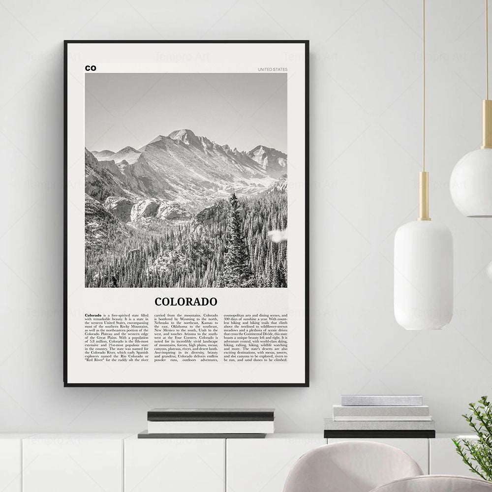 Monochrome Landscape Travel Poster