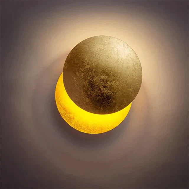 Unique 360 degree rotating LED Eclipse design wall lamp