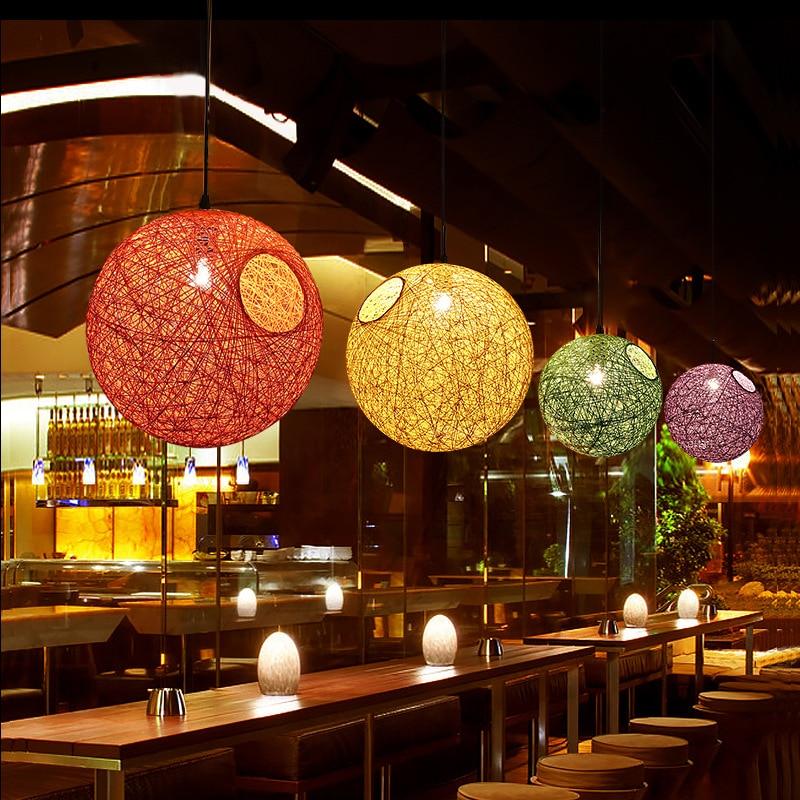 Multi-Colored LED Restaurant Pendant Ball Lights