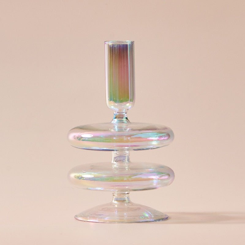 Nordic Iridescent Candle Holders