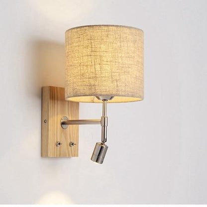 Nordic Wooden LED Bed Wall Sconce Lamp