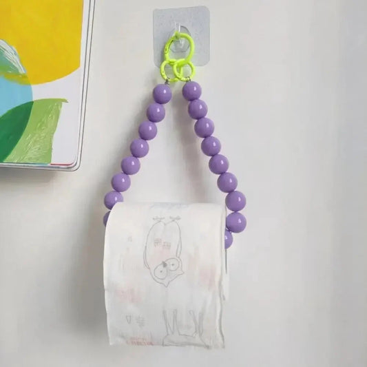 Novelty Beaded Hanging Toilet Roll Holder