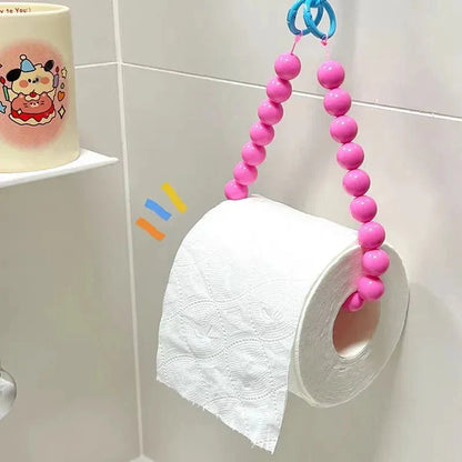 Novelty Beaded Hanging Toilet Roll Holder