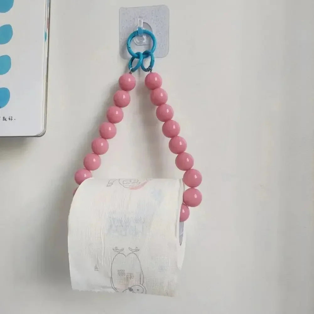 Novelty Beaded Hanging Toilet Roll Holder