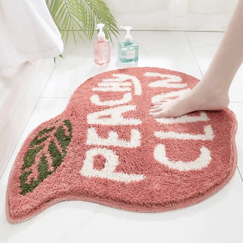 Peach & Lemon Shaped Absorbent Bathroom Mats