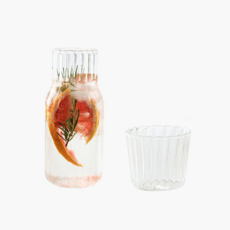 Petal Texture Glass & Pitcher Set