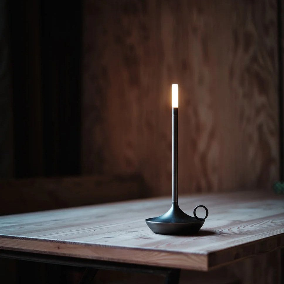 Nordic Candle Holder Light – Minimalistic Scandinavian Table Lamp