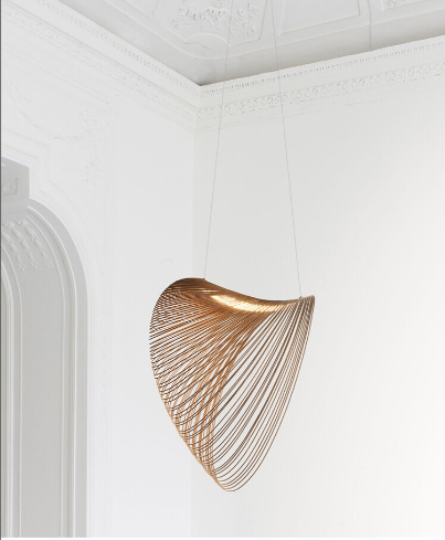 BirchGlow - birch wood pendant light