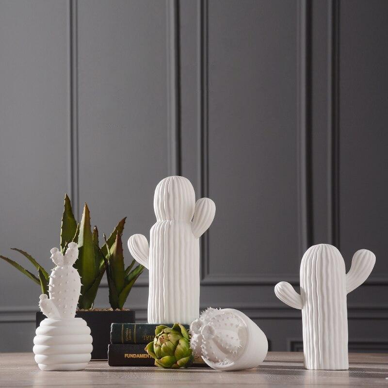 White Porcelain Cactus Collection