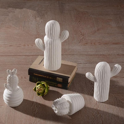 White Porcelain Cactus Collection