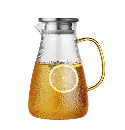 Hammered Glass Cup & Pitcher