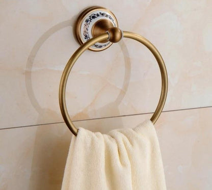 Miravique Brass Bathroom Hardware Set