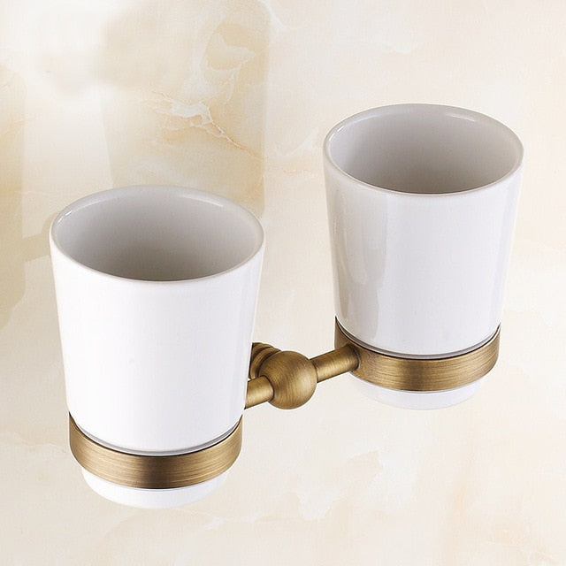 Miravique Brass Bathroom Hardware Set