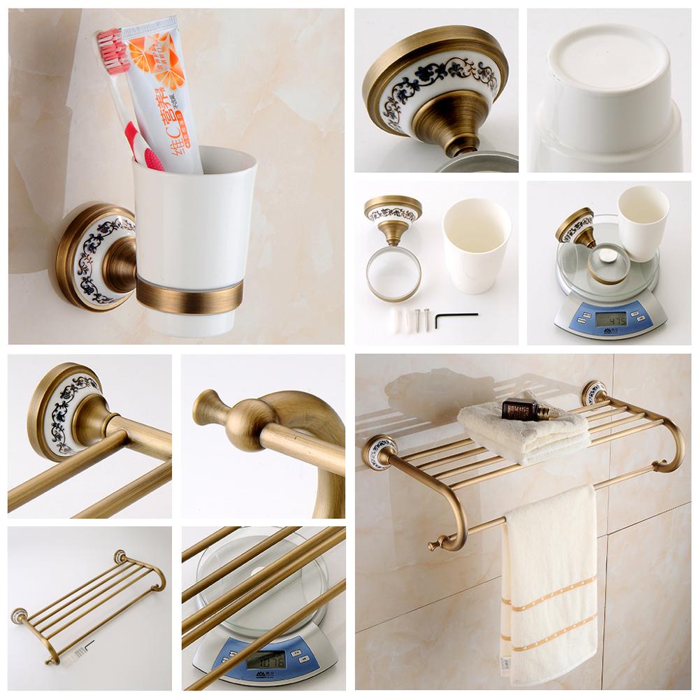 Miravique Brass Bathroom Hardware Set