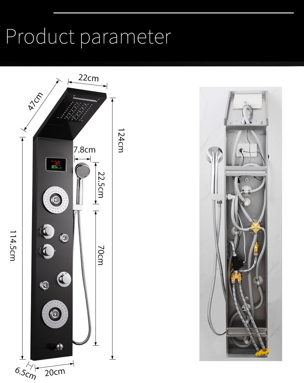 Stainless Steel Wall Shower Panel