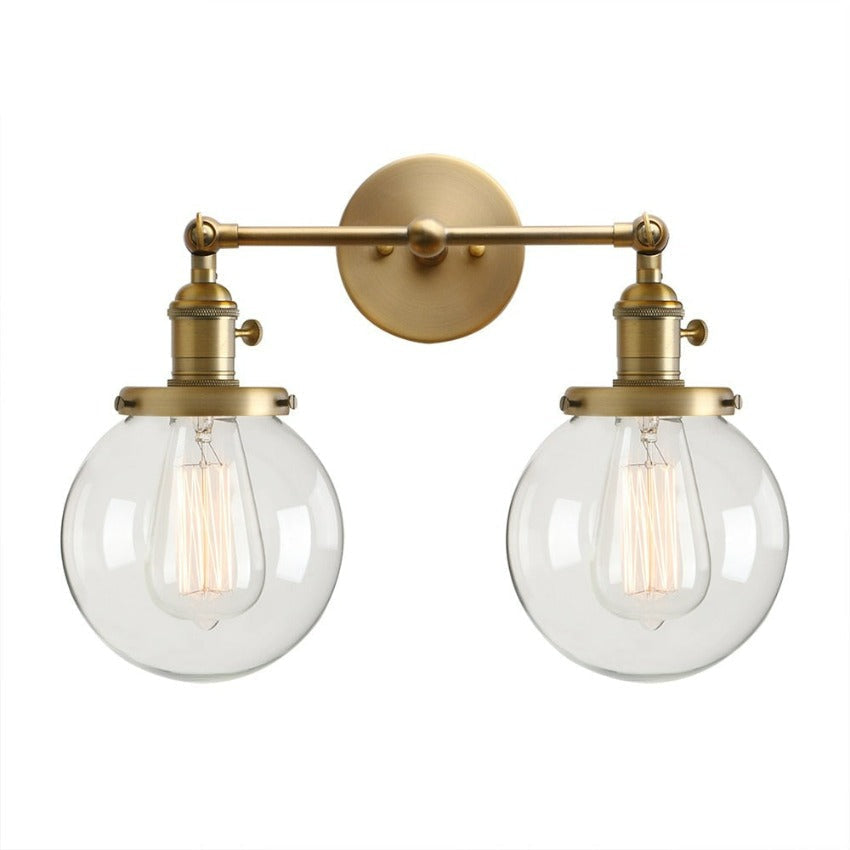 Miravique-Bulb Radley Glass Globe Wall Sconce