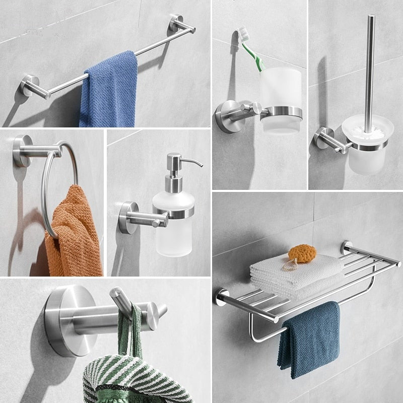 Miravique Steel Bathroom Hardware Set