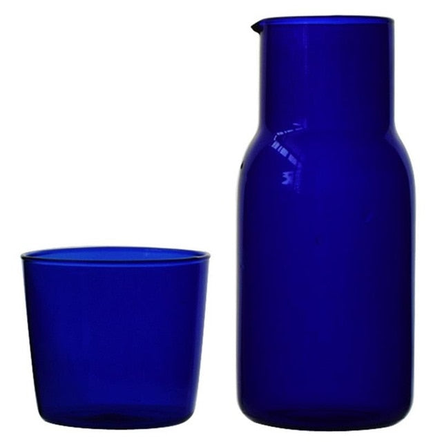 Vibrant Glass Water Jar and Glass Set