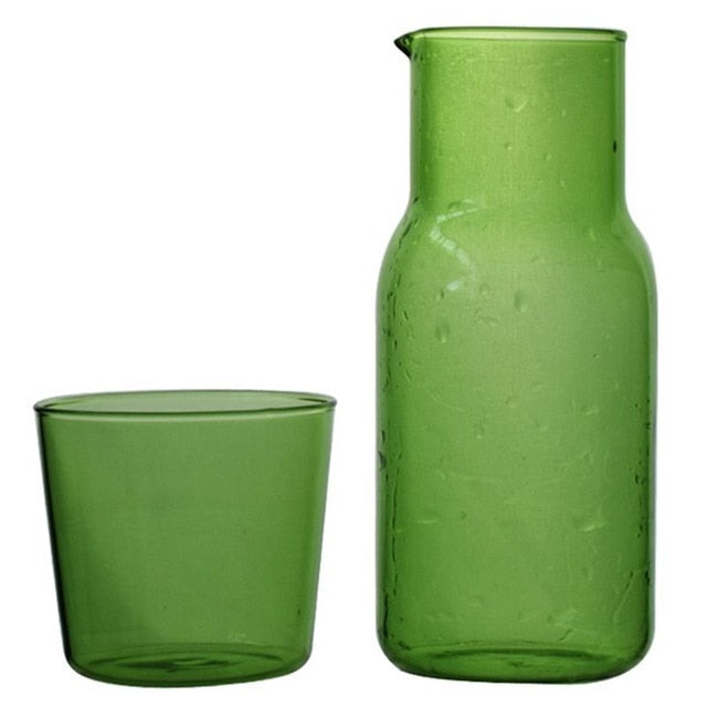 Vibrant Glass Water Jar and Glass Set