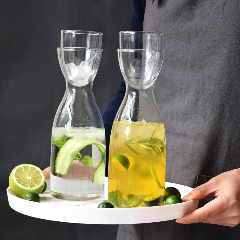 Duo Dome Glass Pitcher with Cup