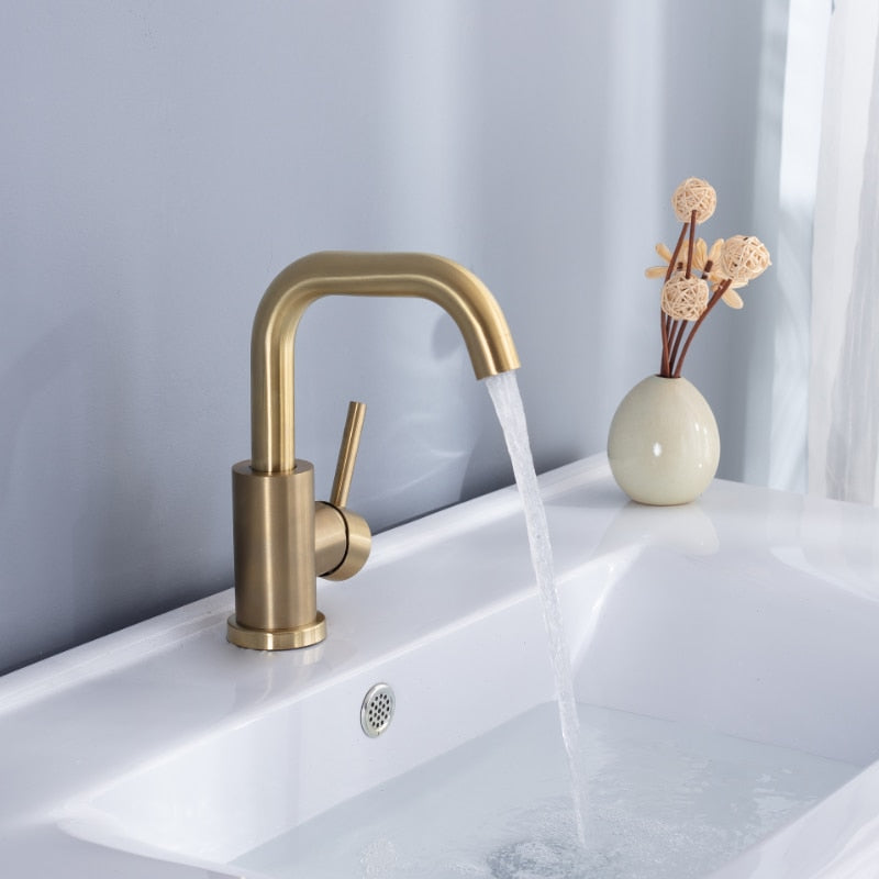 Miravique Brass Single Handle Bathroom Faucet