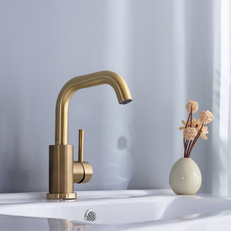 Miravique Brass Single Handle Bathroom Faucet