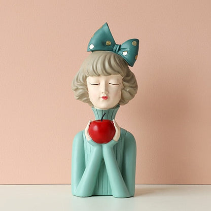 Mischievous Girl Figurine Sculpture