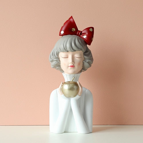 Mischievous Girl Figurine Sculpture