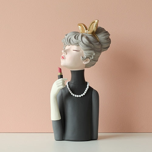 Mischievous Girl Figurine Sculpture