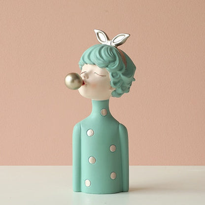 Mischievous Girl Figurine Sculpture