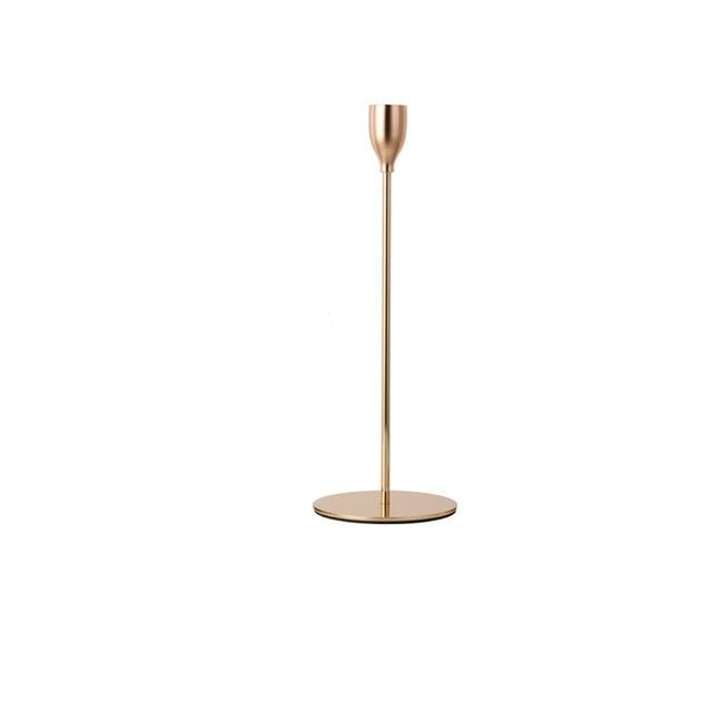 Miravique French Gold Taper Candle Holder Trio Set