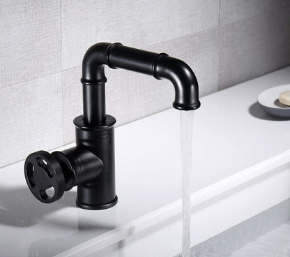 Miravique Brass Rotary Handle Bathroom Faucet