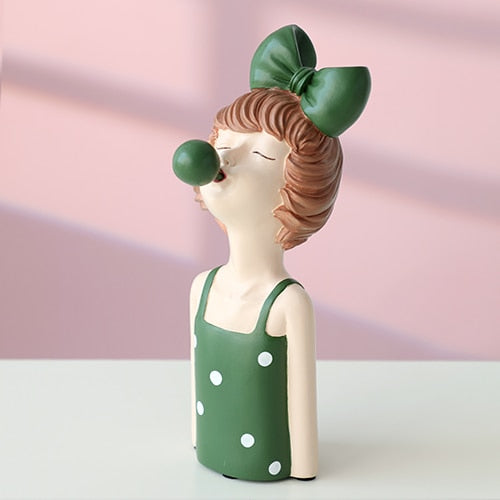 Mischievous Girl Figurine Sculpture