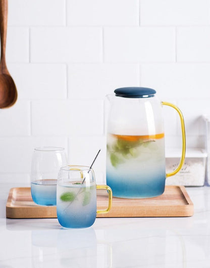 Glacial Blue Glass Drinkware