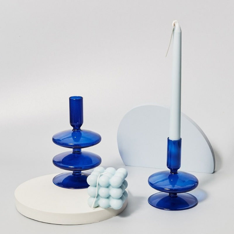 Miravique Horizon Glass Taper Candle Holder & Vase Collection