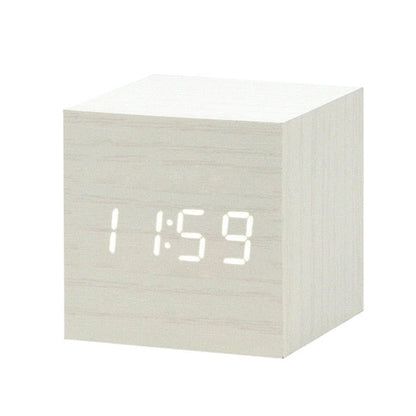 Nordic Voice-Controlled LED Alarm Clock – USB Rechargeable, Modern Design with Bright Display