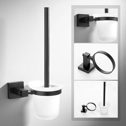 Miravique Black Stainless Steel Bathroom Hardware Set