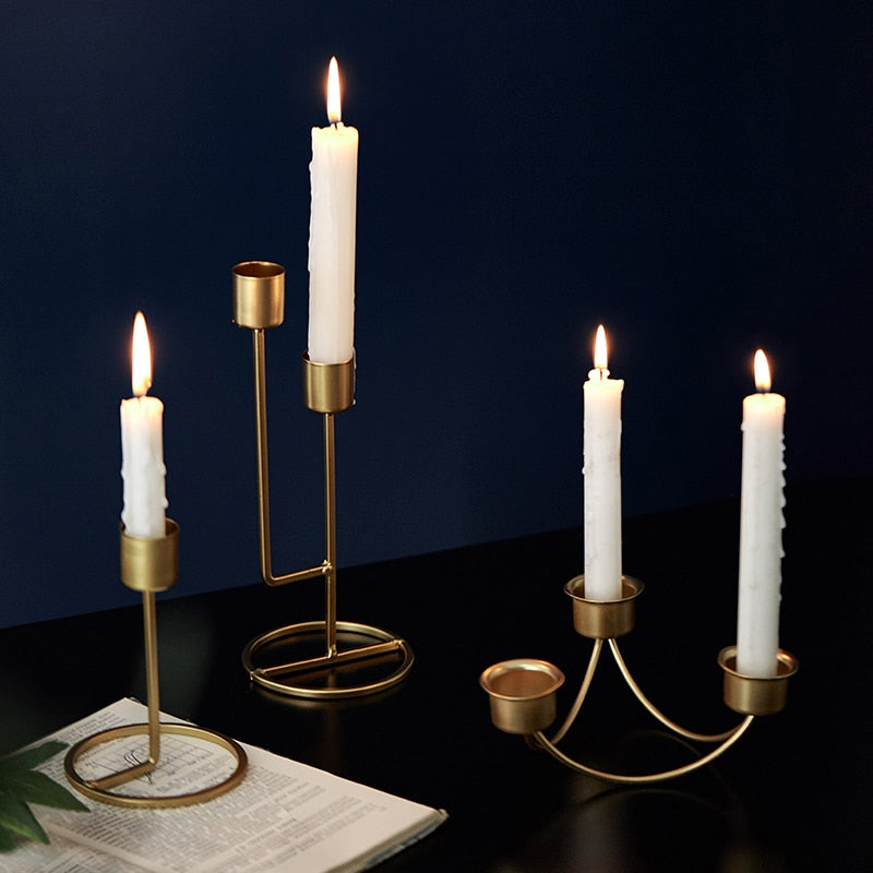 Miravique Iron Taper Candlesticks and Candelabras