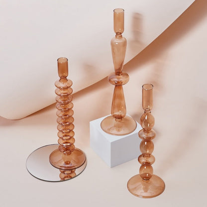 Miravique Glass Taper Candle Holder & Vase Collection