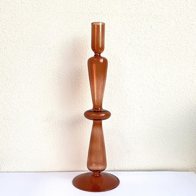 Autumn Glass Taper Candle Holder & Vase Collection