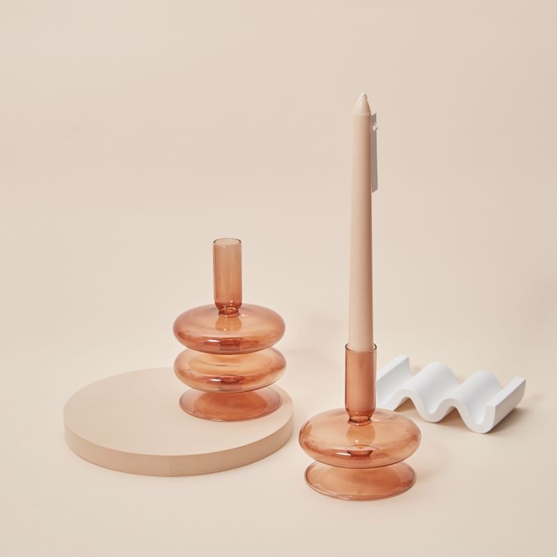 Miravique Glass Taper Candle Holder & Vase Collection