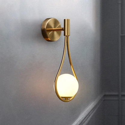 Miravique Frosted Glass Globe Wall Sconce