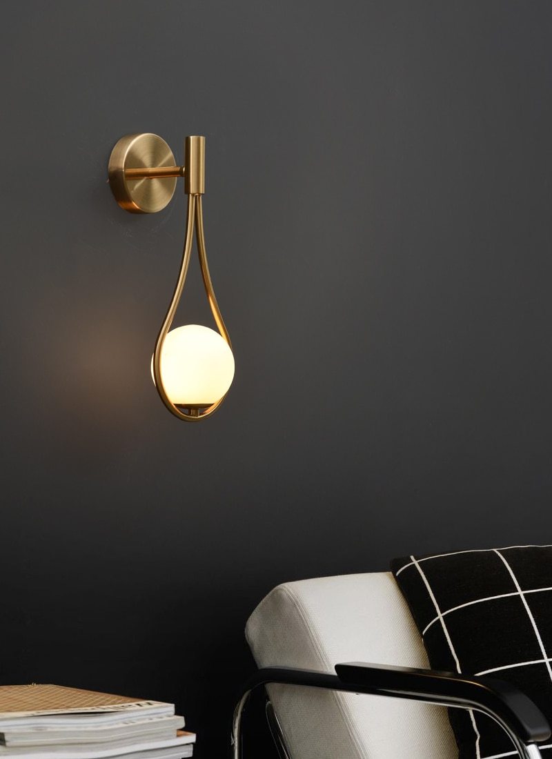 Miravique Glass Globe Wall Light