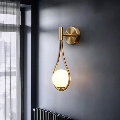 Miravique Frosted Glass Globe Wall Sconce