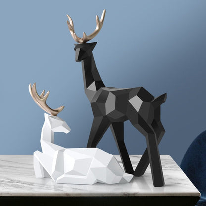 Scandinavian Reindeer Sculpture Set of 2