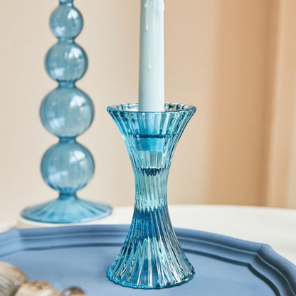 Miravique Glass Taper Candlestick Holders